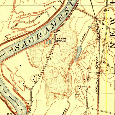 United States Geological Survey Sacramento West, CA (1916, 31680-Scale) digital map