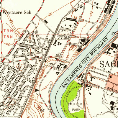 United States Geological Survey Sacramento West, CA (1948, 24000-Scale) digital map