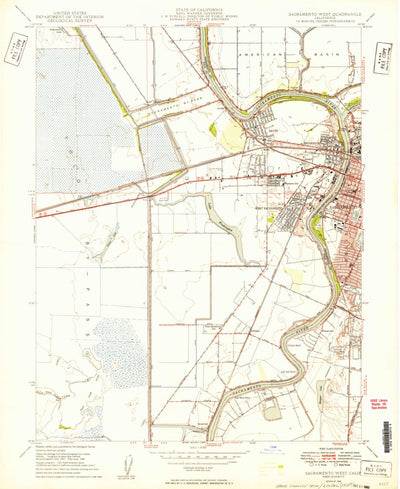 United States Geological Survey Sacramento West, CA (1949, 24000-Scale) digital map