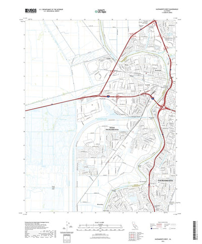 United States Geological Survey Sacramento West, CA (2022, 24000-Scale) digital map