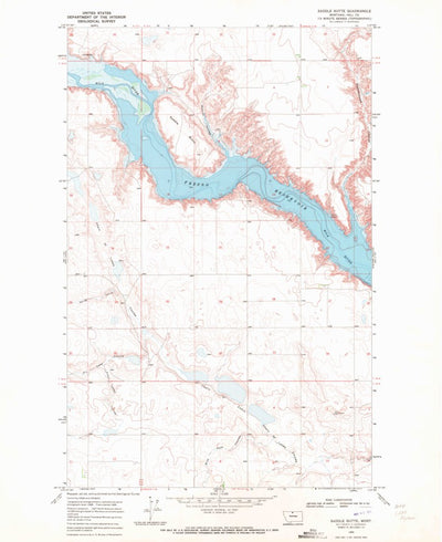 United States Geological Survey Saddle Butte, MT (1969, 24000-Scale) digital map