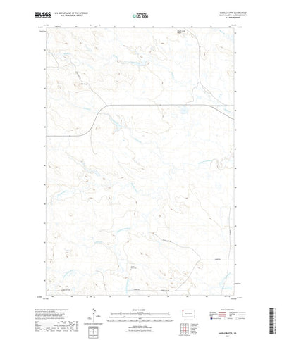 United States Geological Survey Saddle Butte, SD (2021, 24000-Scale) digital map