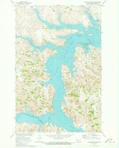 United States Geological Survey Saddle Butte SW, ND (1970, 24000-Scale) digital map