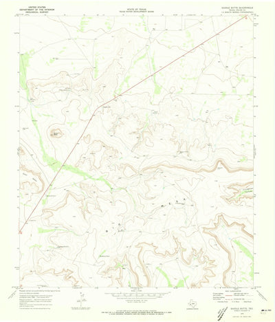 United States Geological Survey Saddle Butte, TX (1970, 24000-Scale) digital map