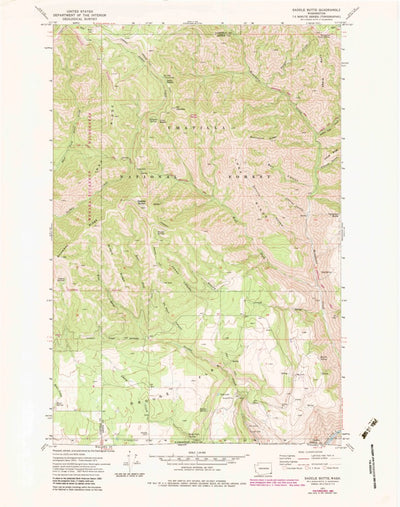 United States Geological Survey Saddle Butte, WA (1971, 24000-Scale) digital map