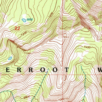 United States Geological Survey Saddle Mountain, ID-MT (1995, 24000-Scale) digital map