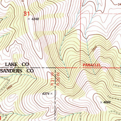 United States Geological Survey Saddle Mountain, MT (1999, 24000-Scale) digital map