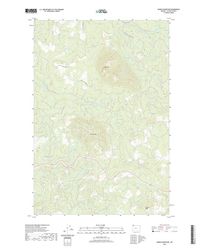 United States Geological Survey Saddle Mountain, OR (2020, 24000-Scale) digital map