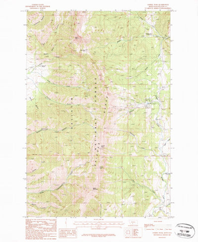 United States Geological Survey Saddle Peak, MT (1987, 24000-Scale) digital map