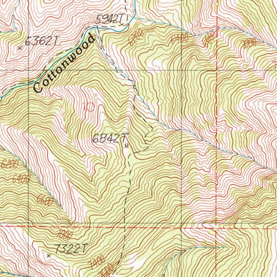 United States Geological Survey Saddle Peak, MT (1987, 24000-Scale) digital map