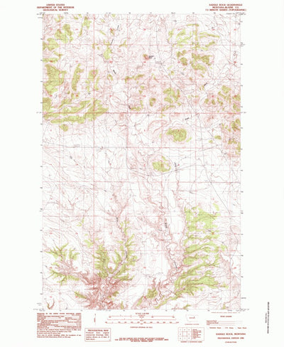 United States Geological Survey Saddle Rock, MT (1985, 24000-Scale) digital map