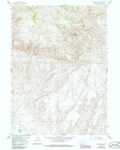 United States Geological Survey Saddle Rock, WY (1959, 24000-Scale) digital map