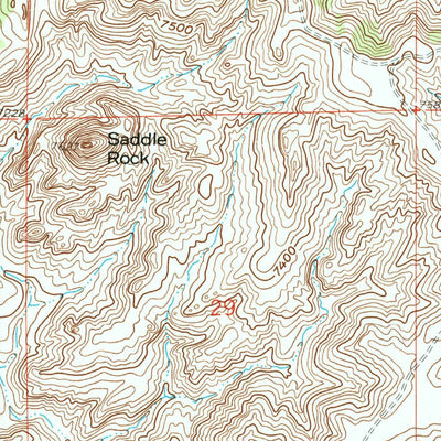 United States Geological Survey Saddle Rock, WY (1959, 24000-Scale) digital map