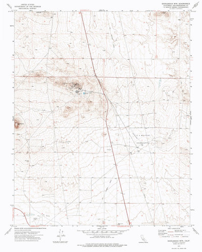 United States Geological Survey Saddleback Mountain, CA (1973, 24000-Scale) digital map