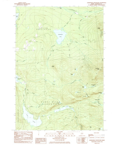 United States Geological Survey Saddleback Mountain, ME (1985, 24000-Scale) digital map