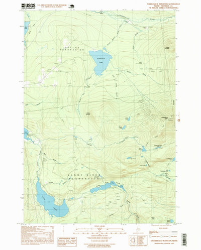 United States Geological Survey Saddleback Mountain, ME (1997, 24000-Scale) digital map