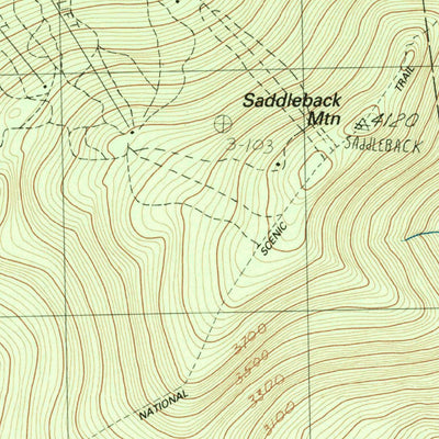 United States Geological Survey Saddleback Mountain, ME (1997, 24000-Scale) digital map