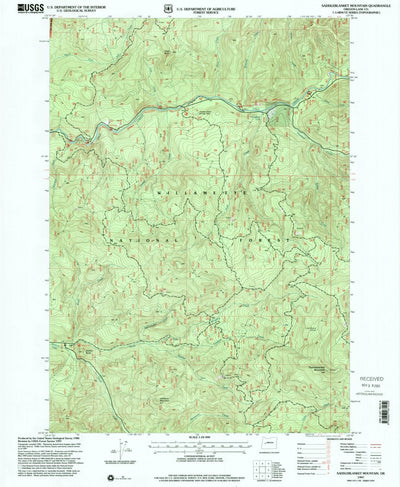 United States Geological Survey Saddleblanket Mountain, OR (1997, 24000-Scale) digital map