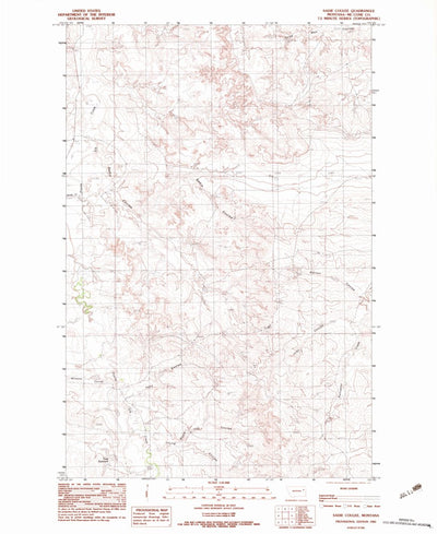United States Geological Survey Sadie Coulee, MT (1983, 24000-Scale) digital map