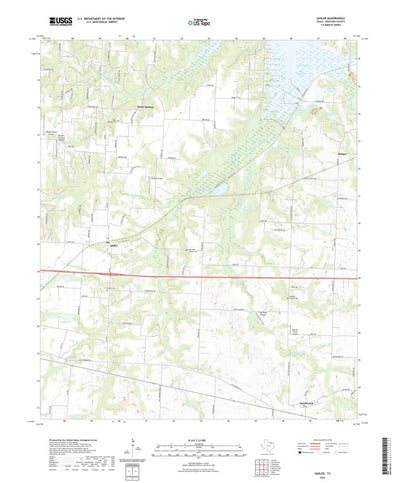 United States Geological Survey Sadler, TX (2022, 24000-Scale) digital map