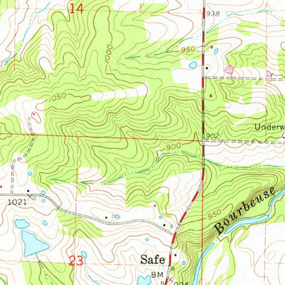 United States Geological Survey Safe, MO (1962, 24000-Scale) digital map