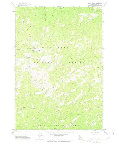 United States Geological Survey Safety Creek, ID (1973, 24000-Scale) digital map