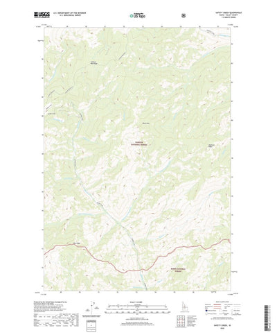 United States Geological Survey Safety Creek, ID (2020, 24000-Scale) digital map