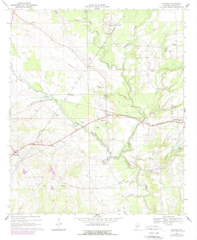 United States Geological Survey Safford, AL (1968, 24000-Scale) digital map