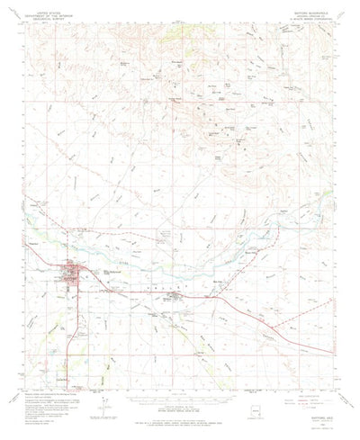 United States Geological Survey Safford, AZ (1960, 62500-Scale) digital map