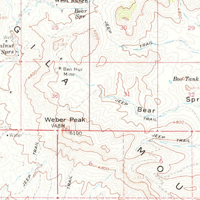 United States Geological Survey Safford, AZ (1960, 62500-Scale) digital map