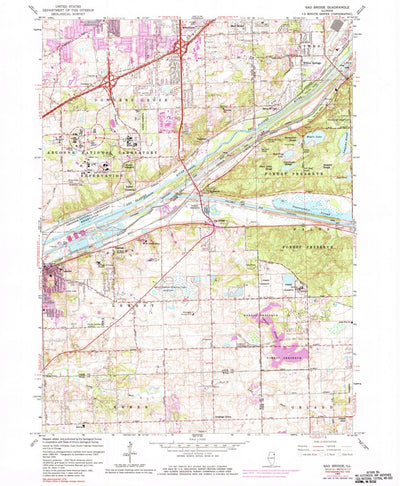 United States Geological Survey Sag Bridge, IL (1963, 24000-Scale) digital map