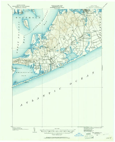United States Geological Survey Sag Harbor, NY (1903, 62500-Scale) digital map