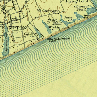 United States Geological Survey Sag Harbor, NY (1904, 62500-Scale) digital map