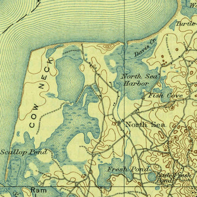 United States Geological Survey Sag Harbor, NY (1904, 62500-Scale) digital map