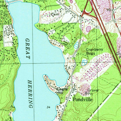 United States Geological Survey Sagamore, MA (1967, 25000-Scale) digital map