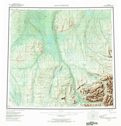 United States Geological Survey Sagavanirktok, AK (1956, 250000-Scale) digital map