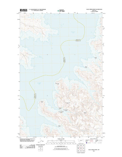 United States Geological Survey Sage Creek Point, MT (2011, 24000-Scale) digital map