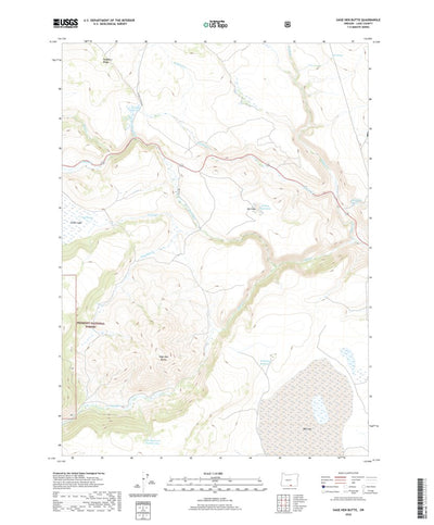 United States Geological Survey Sage Hen Butte, OR (2020, 24000-Scale) digital map
