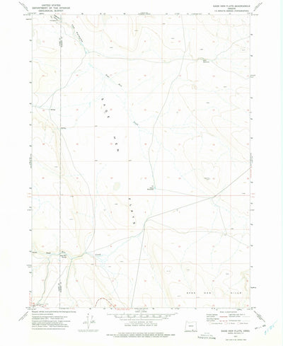 United States Geological Survey Sage Hen Flats, OR (1971, 24000-Scale) digital map