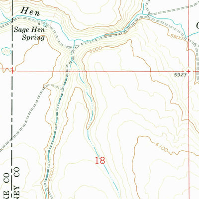 United States Geological Survey Sage Hen Flats, OR (1971, 24000-Scale) digital map