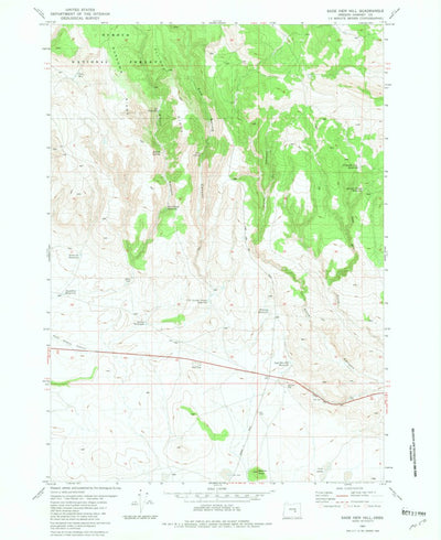 United States Geological Survey Sage Hen Hill, OR (1981, 24000-Scale) digital map