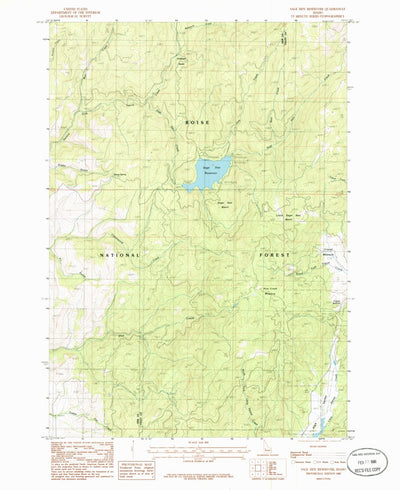 United States Geological Survey Sage Hen Reservoir, ID (1985, 24000-Scale) digital map
