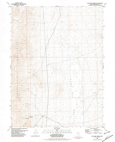United States Geological Survey Sage Hen Spring, NV (1981, 24000-Scale) digital map