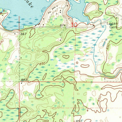 United States Geological Survey Sage Lake, MI (1968, 24000-Scale) digital map