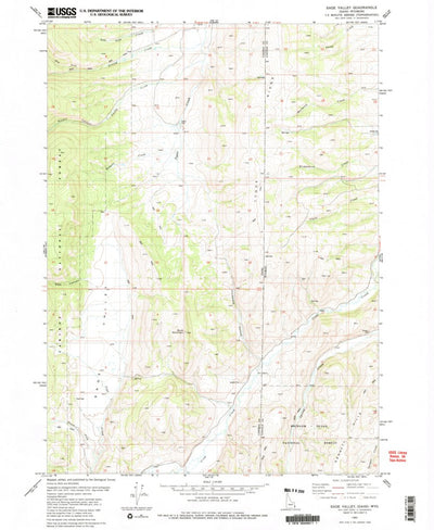 United States Geological Survey Sage Valley, ID-WY (1980, 24000-Scale) digital map
