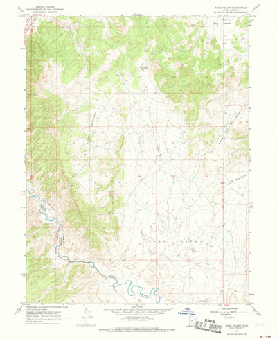 United States Geological Survey Sage Valley, UT (1967, 24000-Scale) digital map