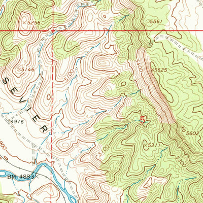 United States Geological Survey Sage Valley, UT (1967, 24000-Scale) digital map