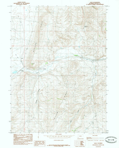United States Geological Survey Sage, WY (1985, 24000-Scale) digital map