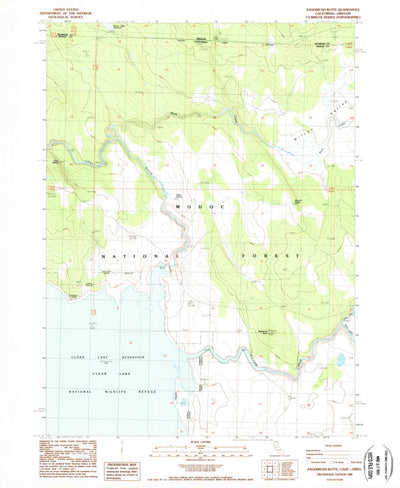 United States Geological Survey Sagebrush Butte, CA-OR (1988, 24000-Scale) digital map