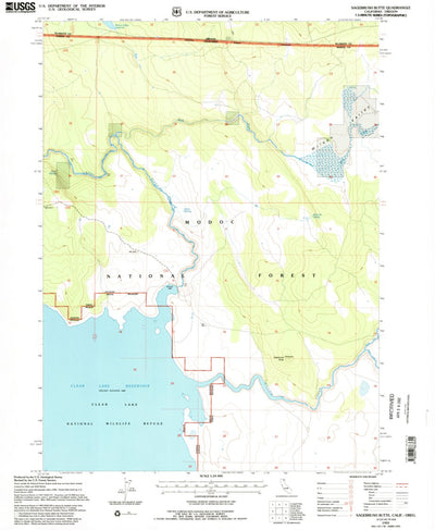 United States Geological Survey Sagebrush Butte, CA-OR (1993, 24000-Scale) digital map